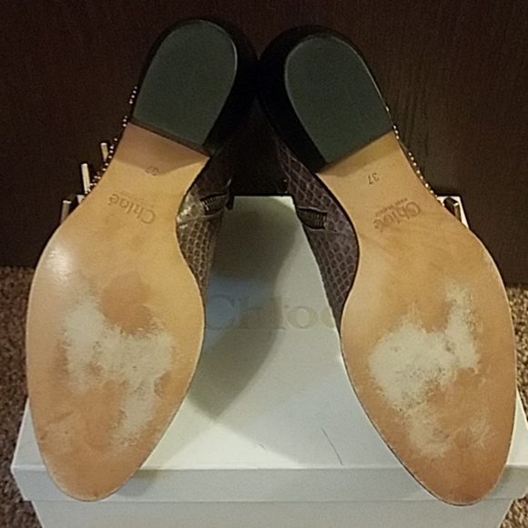 Chloe Susanna brown python booties - Picture 5 of 8